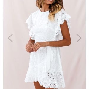 White Eyelet Women’s Dress